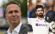 Michael Vaughan And KL Rahul (Photo Source: Twitter)