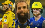 Moeen Ali, Ben Stokes and MS Dhoni (Image Credit- Twitter)