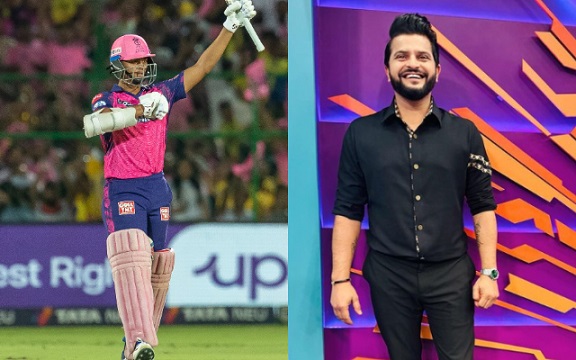 Yashasvi Jaiswal and Suresh Raina. (Image Source: BCCI-IPL/Instagram)