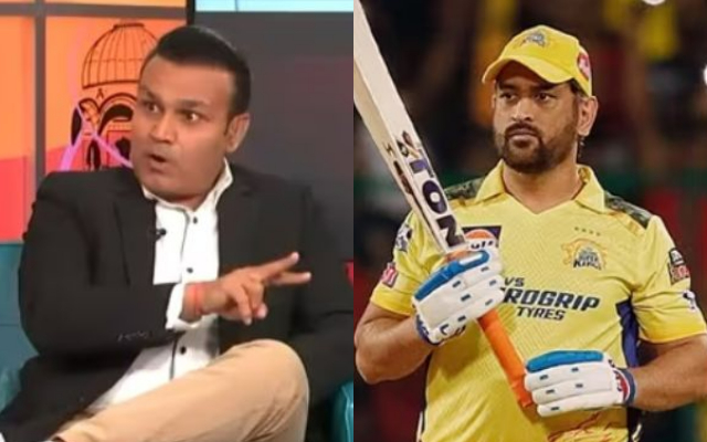 MS Dhoni and Virender Sehwag (Image Credit- Twitter)