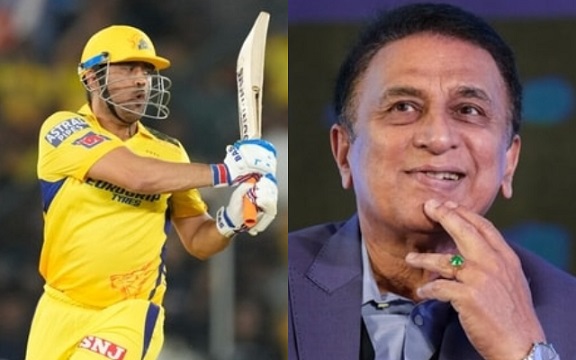 MS Dhoni and Sunil Gavaskar (Image Source: BCCI-IPL/Twitter)