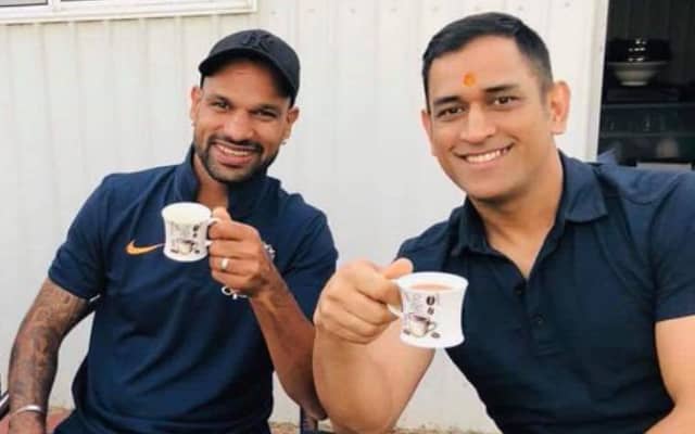 Shikhar Dhawan MS Dhoni (Photo Source: Twitter)