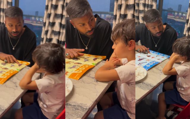Hardik Pandya With His Son (Image Credit- Instagram)