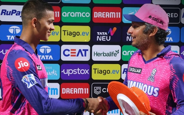 Kumar Sangakkara And Yashasvi Jaiswal (Photo Source: Twitter)