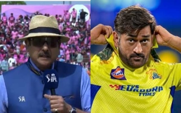 Ravi Shastri and MS Dhoni. (Image Source: JioCinema/BCCI-IPL)