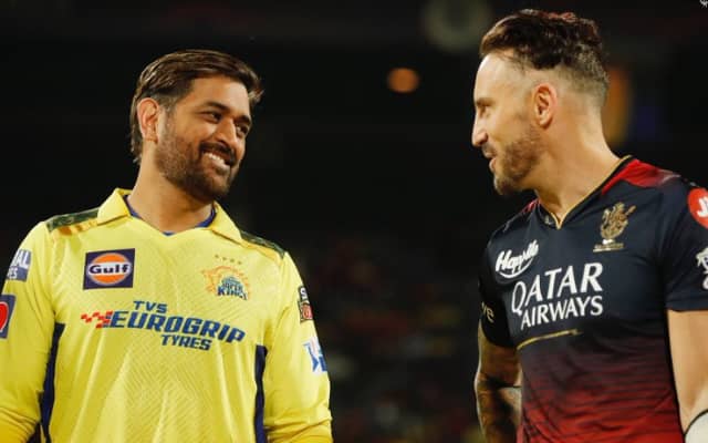 MS Dhoni and Faf Du Plessis (Pic Source-Twitter)