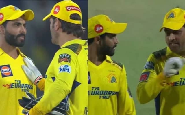 Ravindra Jadeja and MS Dhoni (Pic Source-Twitter)