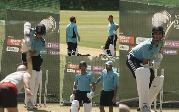 Yashasvi Jaiswal with Team India at Nets. (Image Source: ICC)
