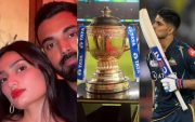 Athiya-KL Rahul, IPL Trophy and Shubman Gill. (Image Source: Instagram/BCCI-IPL)