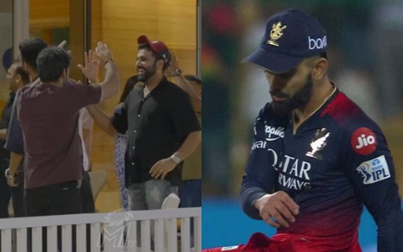 Rohit Sharma and Virat Kohli. (Image Source: MI Instagram/Twitter)