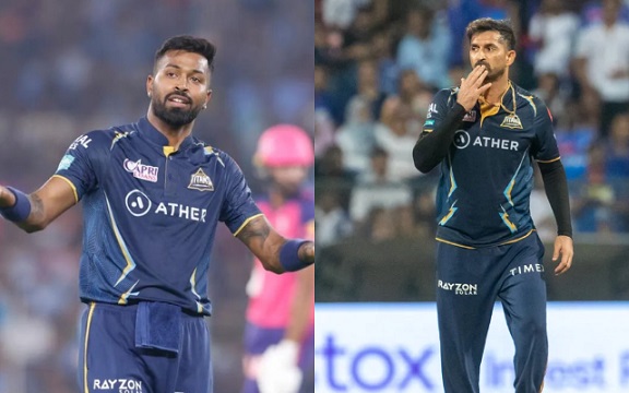 Hardik Pandya and Mohit Sharma. (Image Source: BCCI-IPL)