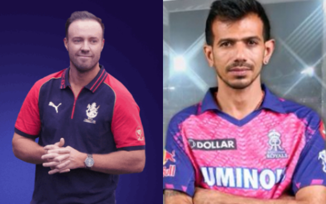 AB de Villiers and Yuzvendra Chahal (Image Credit- Twitter)