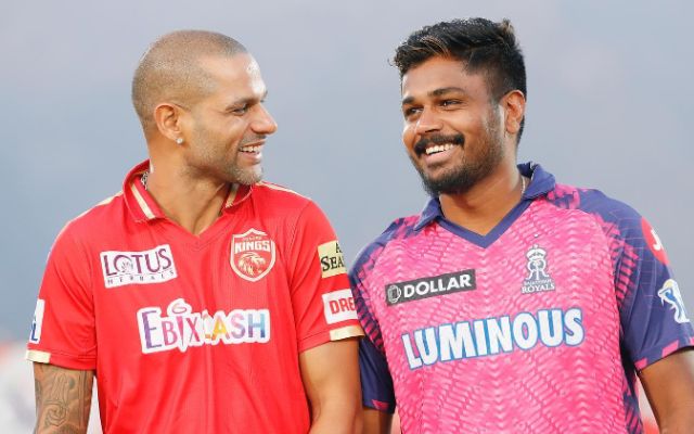 Shikhar Dhawan And Sanju Samson. (Image Source: IPL/Twitter)
