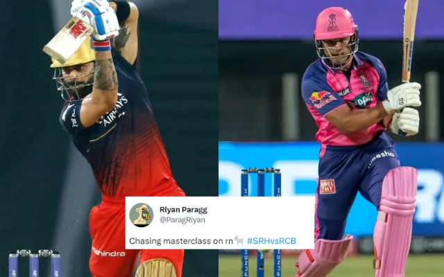 Virat Kohli & Riyan Parag (Photo Source: Twitter)