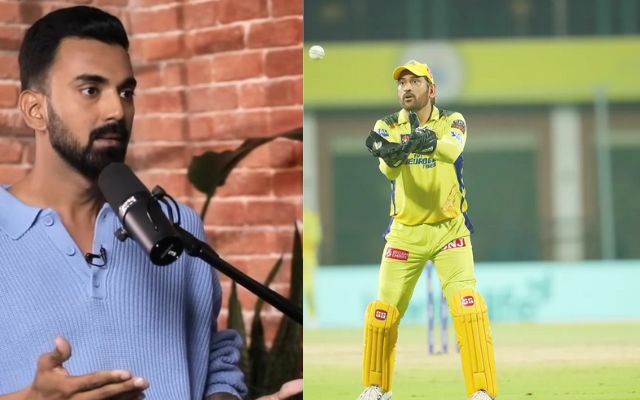 KL Rahul MS Dhoni (Photo Source: BCCI/IPL Twitter)