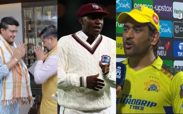 Sourav Ganguly Devon Thomas MS Dhoni (Photo Source: Twitter)
