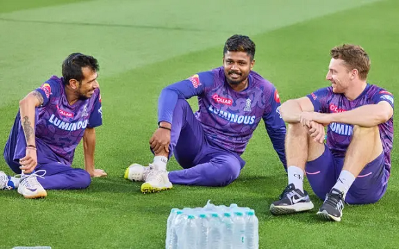 Samson, Chahal and Buttler. (Image Source: Instagram)