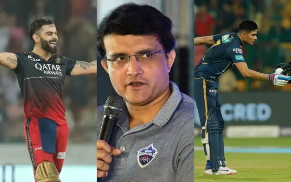 Virat Kohli, Sourav Ganguly and Shubman Gill. (Image Source: BCCI-IPL)