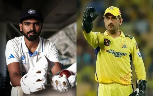 KS Bharat And MS Dhoni (Photo Source: Twitter)