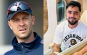 Jonathan Trott And Rashid Khan (Photo Source: Twitter)