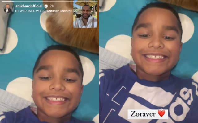 Shikhar Dhawan And His Son Zoravar Dhawan (Image Credit- Instagram)