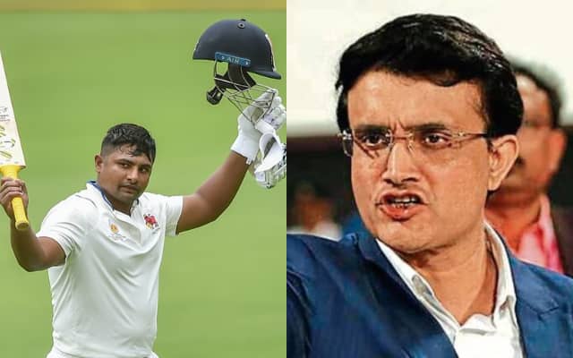 Sarfaraz Khan and Sourav Ganguly (Pic Source-Twitter)