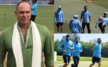 Matthew Hayden and Indian Players. (Image Source: BCCI/Twitter)