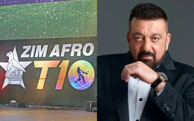 Zim Afro T10 and Sanjay Dutt. (Image Source: Twitter)
