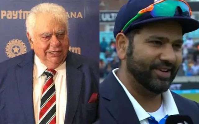 Farokh Engineer and Rohit Sharma. (Photo Source: Twitter)