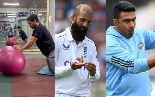 Bhuvaneshwar Kumar Moeen Ali R Ashwin (Photo Source: Twitter)