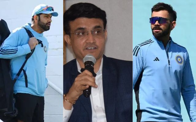 Rohit Sharma Sourav Ganguly Virat Kohli (Photo Source: Twitter)