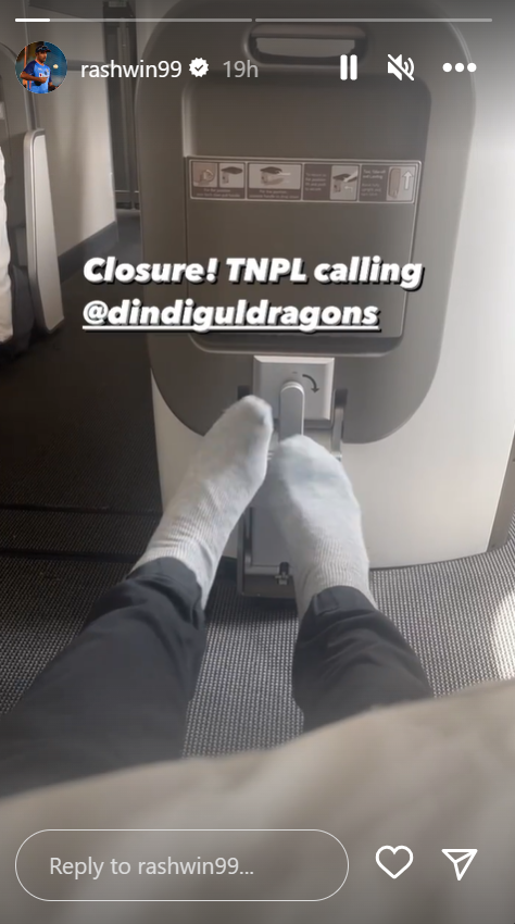 Ravi Ashwin Instagram Story