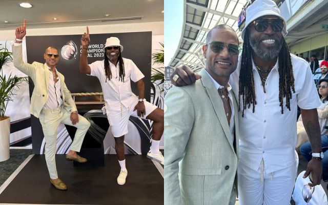 Shikhar Dhawan And Chris Gayle (Image Credit- Instagram)