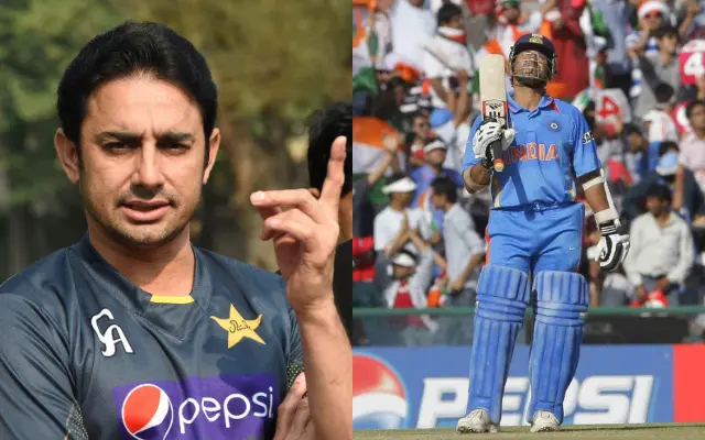 Saeed Ajmal And Sachin Tendulkar (Photo Source: Twitter)