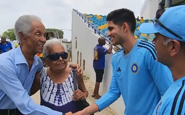 Rahul Dravid, Shubman Gill And Sir Garfield Sobers (Photo Source: Twitter)