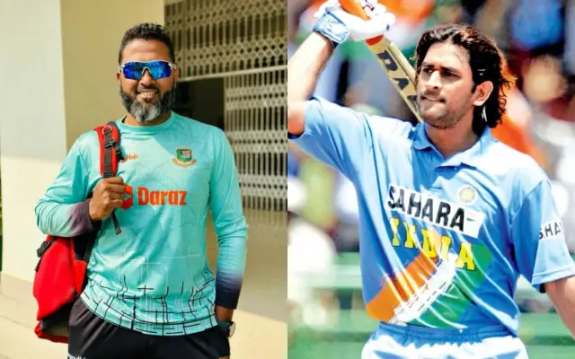 MS Dhoni And Wasim Jaffer (Photo Source: Twitter)