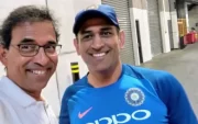 MS Dhoni And Harsha Bhogle (Photo Source: Twitter)