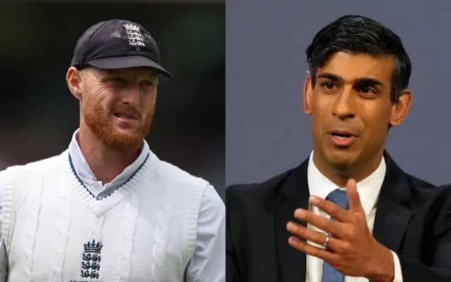 Ben Stokes and Rishi Sunak (Pic Source-Twitter)