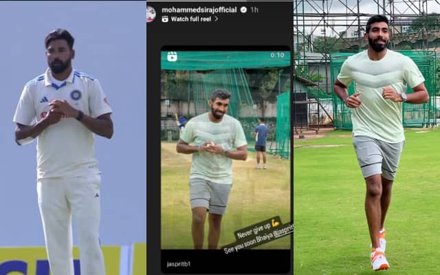 Jasprit Bumrah and Mohammad Siraj (Pic Source-Twitter)