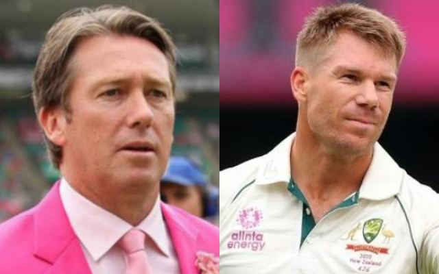 Glenn McGrath and David Warner (Image Credit- Twitter) 