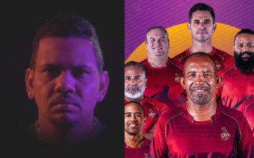 Sunil Narine and Support Staff. (Image Source: LAKR Twitter)