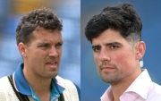 Alex Carey and Alastair Cook. (Image Source: Getty Images)