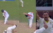 Mitchell Starc & Ollie Pope (Photo Source: Twitter)
