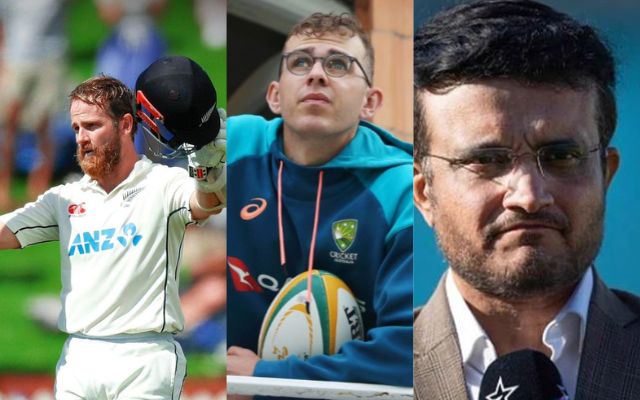 Kane Williamson Todd Murphy Sourav Ganguly (Photo Source: Twitter)