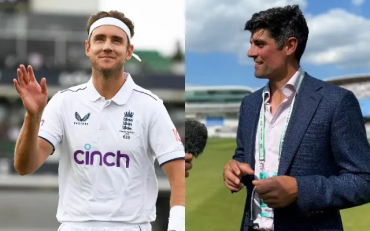 Stuart Broad and Alastair Cook (Photo Source: Twitter)