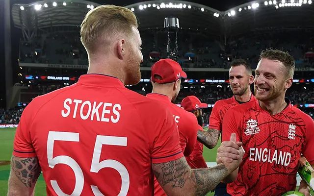England-Team. (Photo by Mark Brake-ICC/ICC via Getty Images)