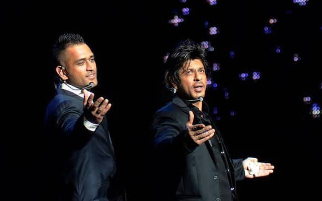 MS Dhoni and Shahrukh Khan (Pic Source-Twitter)