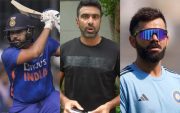 Rohit Sharma, Ravi Ashwin and Virat Kohli (Pic Source-Twitter)