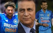 Kuldeep Yadav, Sunil Gavaskar and Yuzvendra Chahal (Pic Source-Twitter)