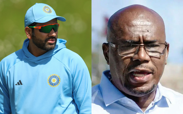 Rohit Sharma and Ian Bishop. (Image Source: Getty Images)